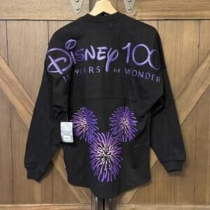 NWT Disney 100 Black Spirit Jersey sz XS Platinum Celebration Walt Disney World